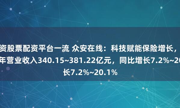 配资股票配资平台一流 众安在线：科技赋能保险增长，预测全年营业收入340.15~381.22亿元，同比增长7.2%~20.1%